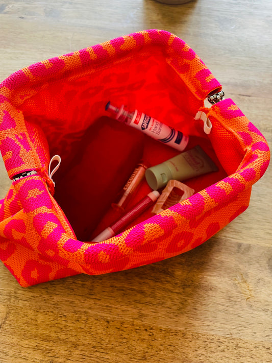 Leopard Fabric Clutch