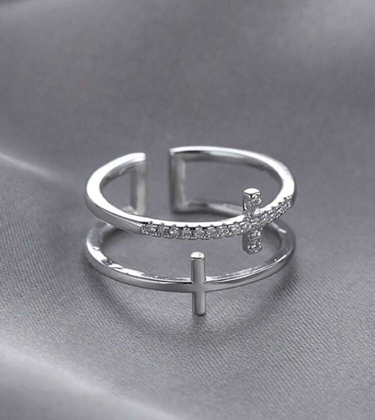 “Walk by Faith” Ring: Silver