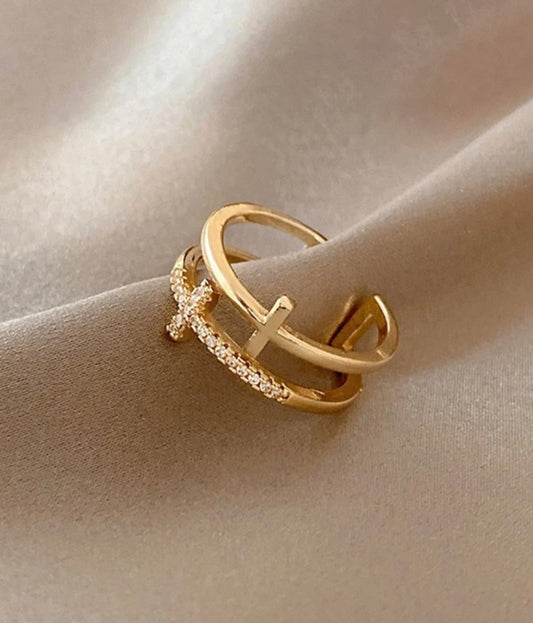 “Walk by Faith” Ring: Gold