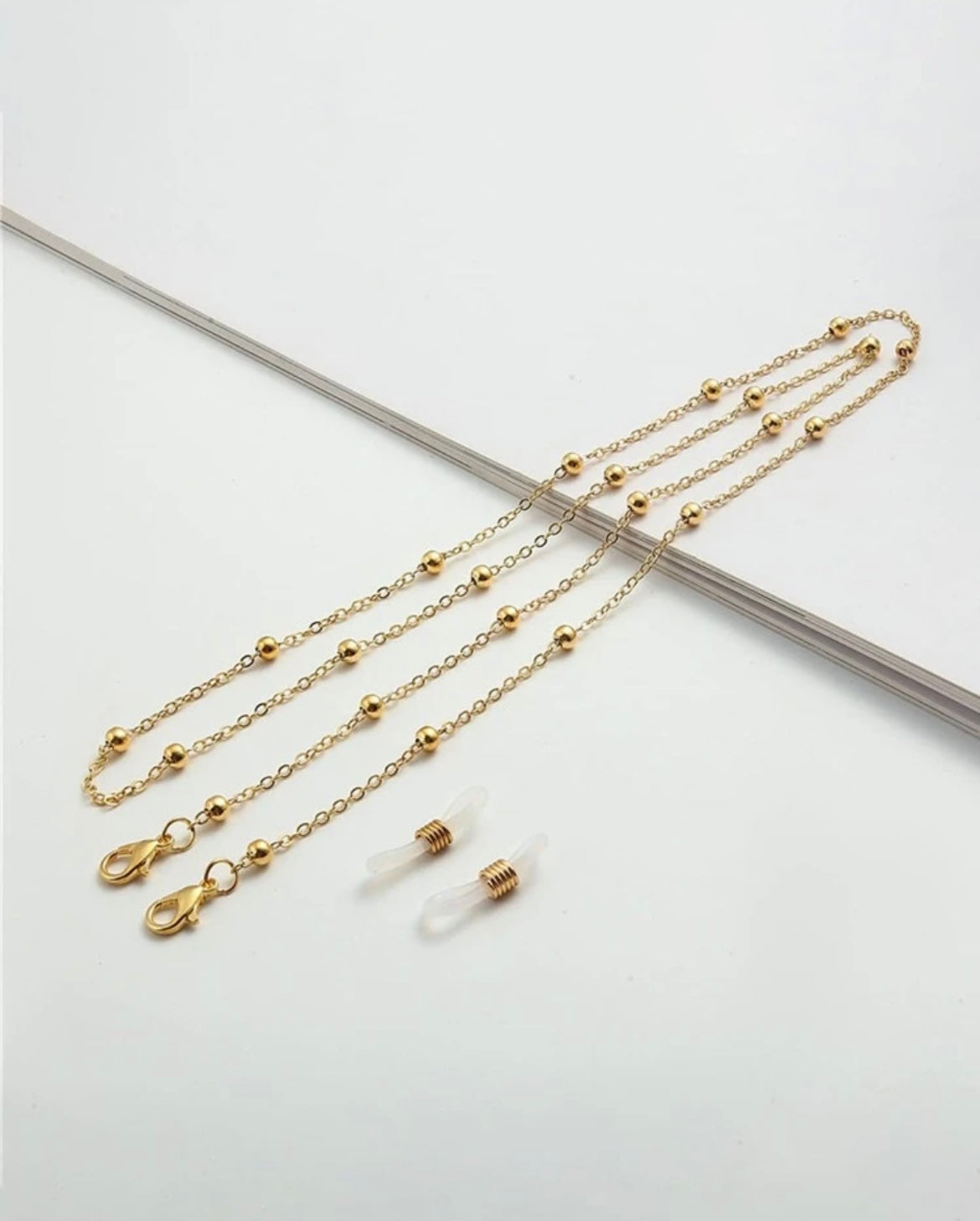 Gold Beaded Glasses Chain