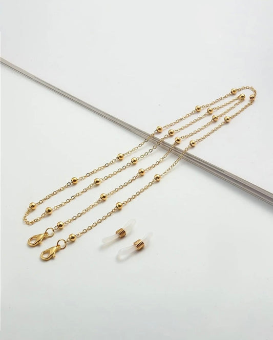 Gold Beaded Glasses Chain